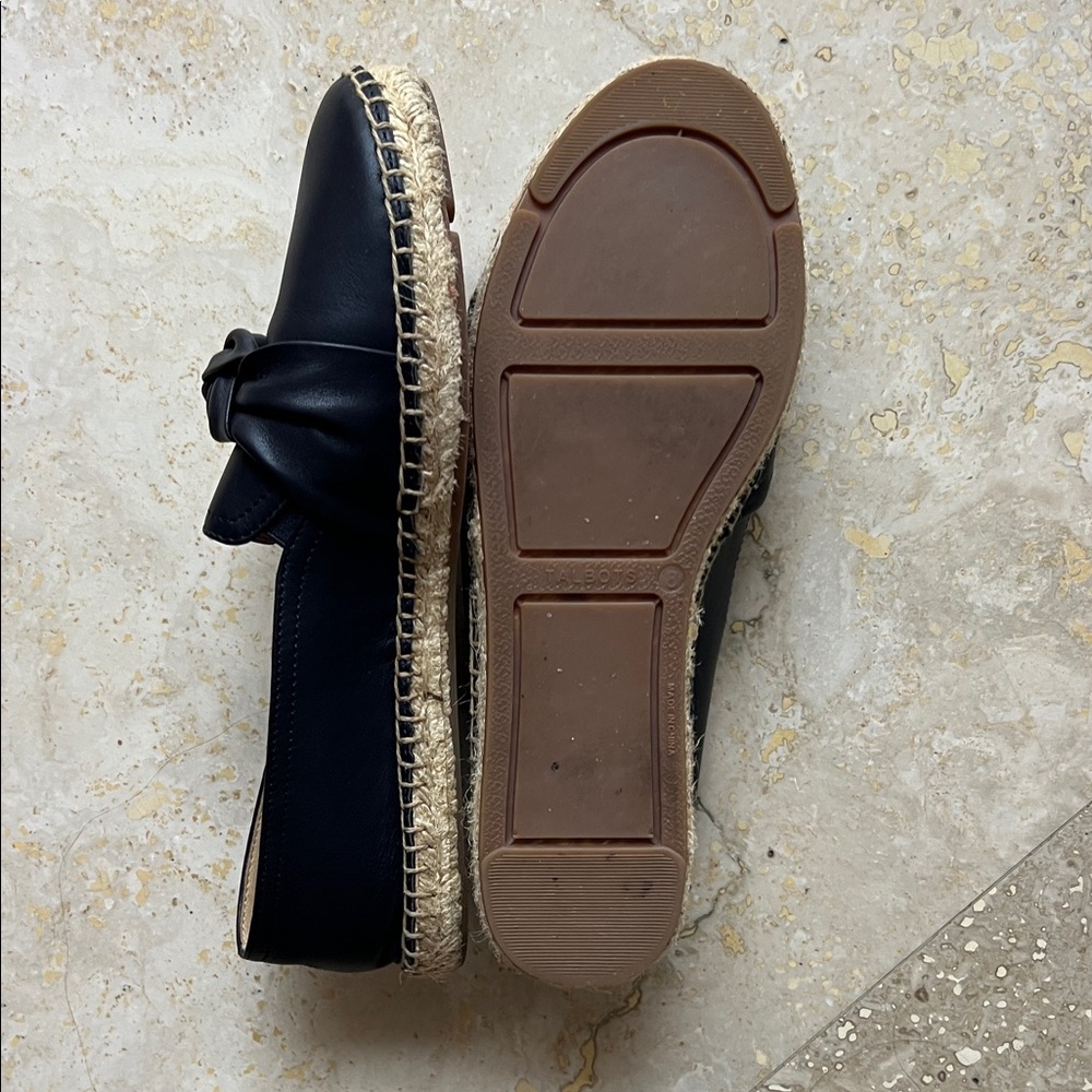 Talbots Navy Knotted Espadrilles Size 8 - Picture 3 of 3